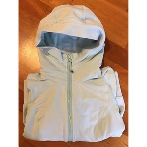 Lululemon powder blue hooded zip up size 4
